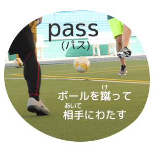 passボールを相手にわたす